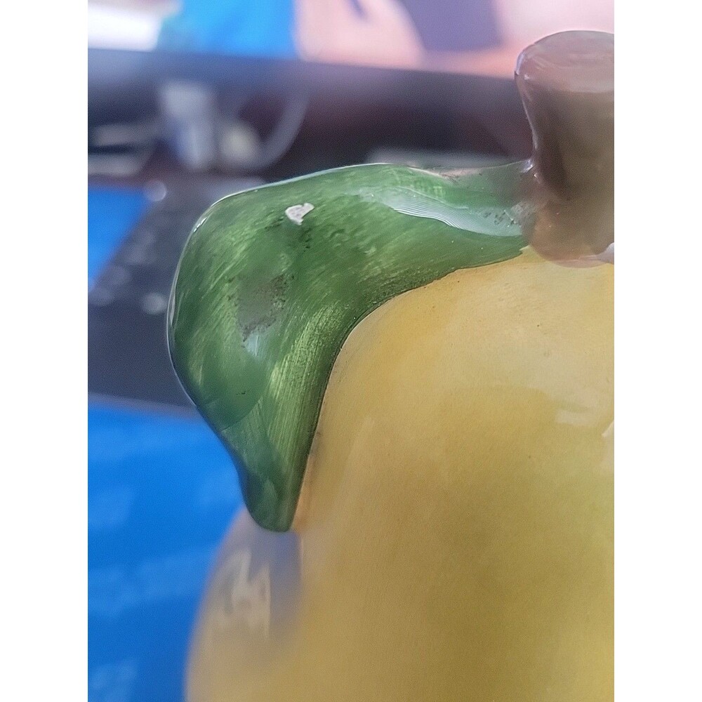 Vintage Ceramic Pear Bank 8" tall No Plug, small flea bite - Picture 11 of 11